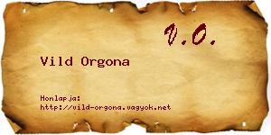 Vild Orgona névjegykártya